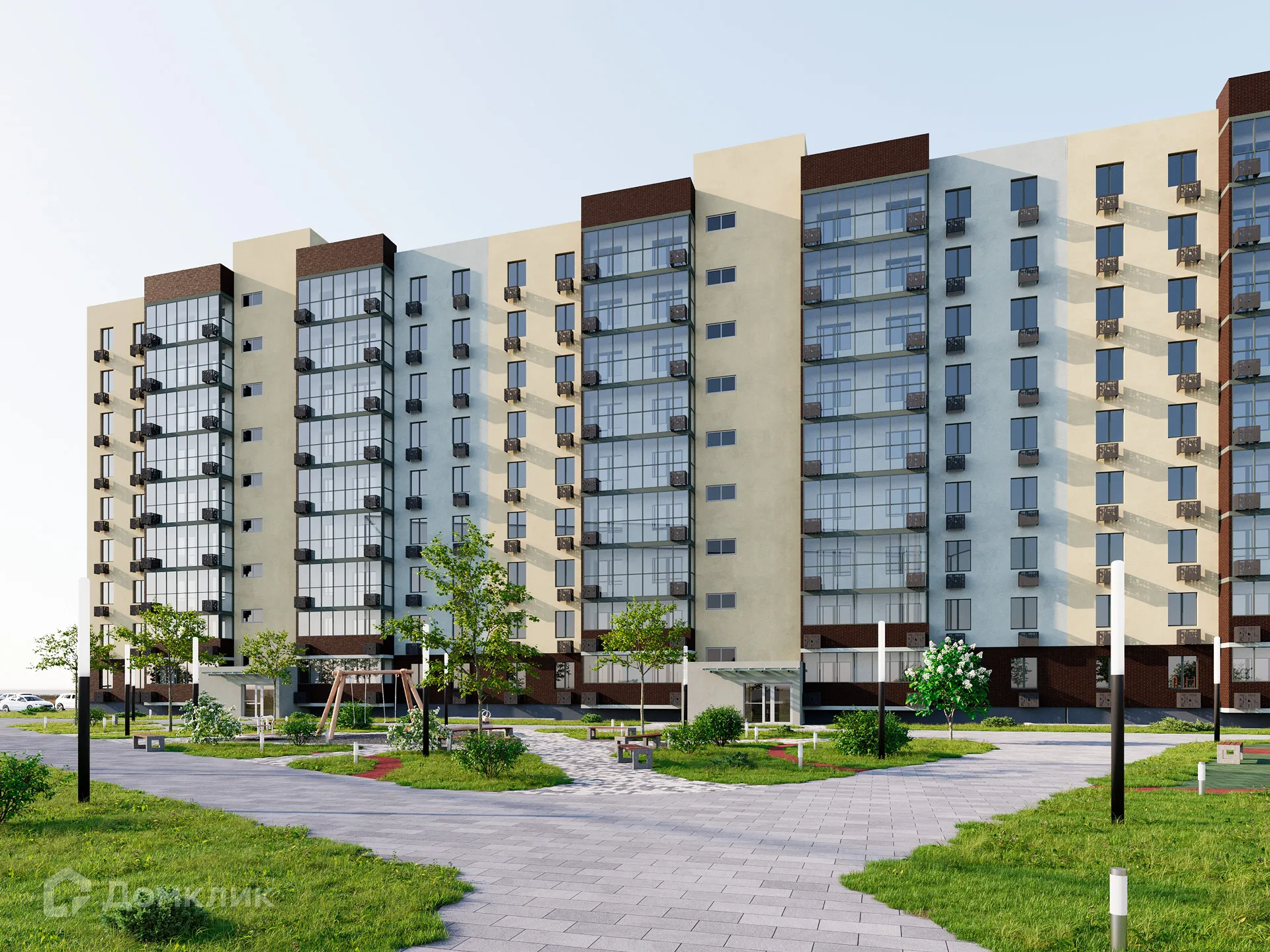 Планировка 3-комнатной квартиры 83.38 м² в ЖК Квартал, г. Волгоград — фото 5