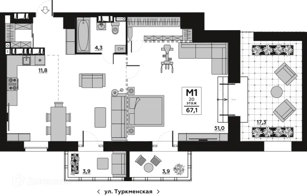 Квартира в ЖК Волго-Дон