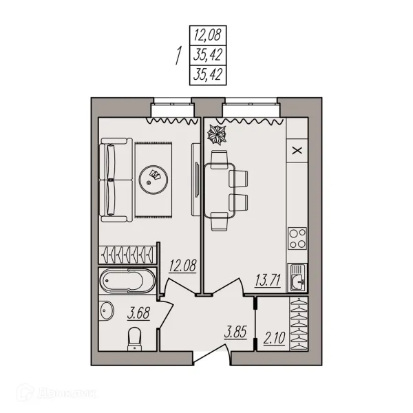 Квартира в ЖК Герои