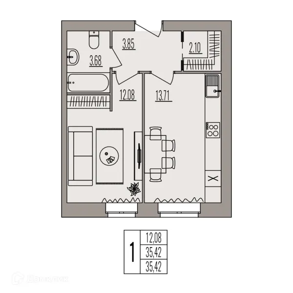 Квартира в ЖК Герои