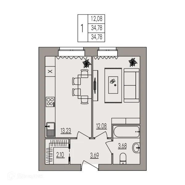 Квартира в ЖК Герои