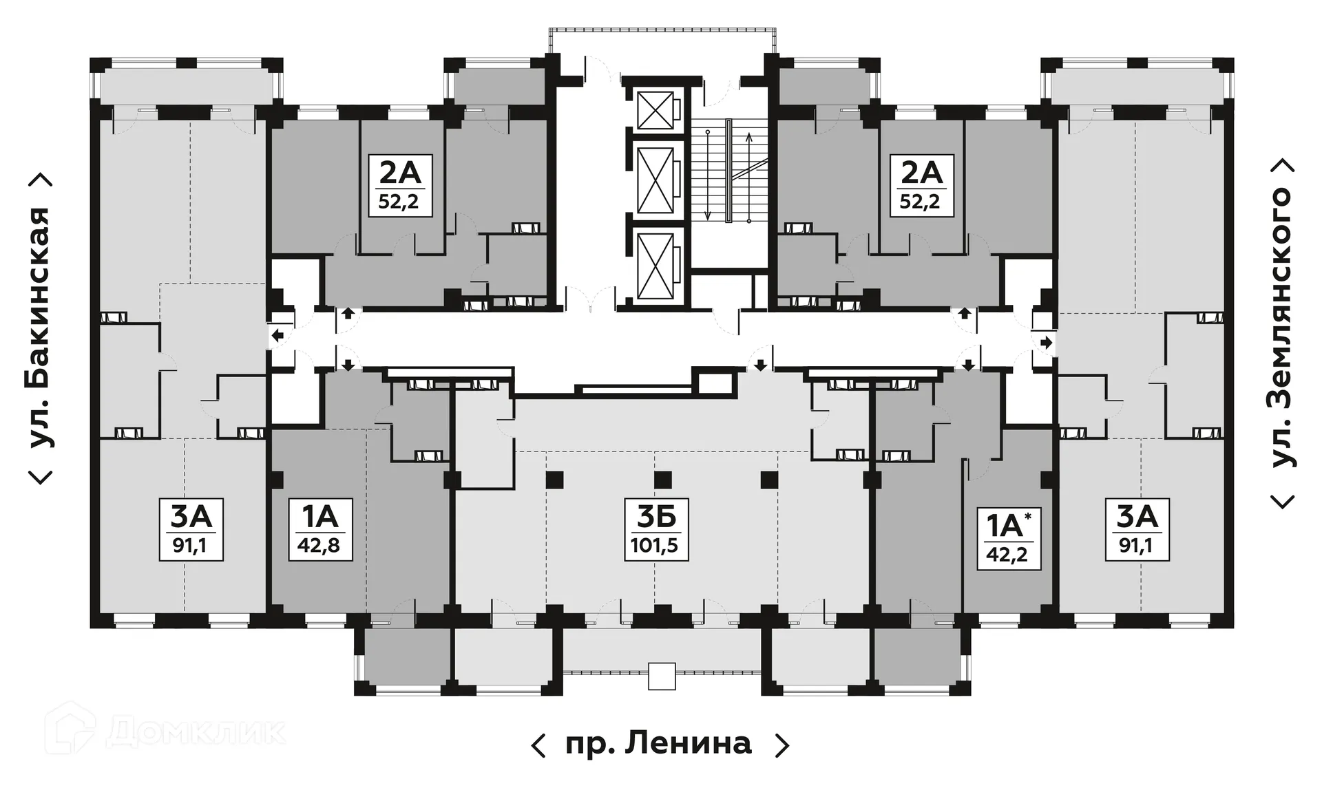 Планировка 2-комнатной квартиры 54.64 м² в ЖК АРБАТ, г. Волгоград — фото 26