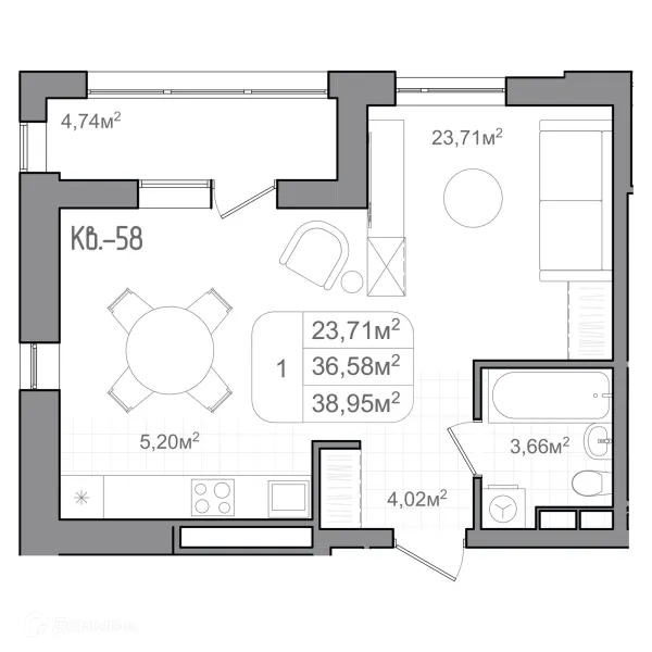 Квартира в ЖК ФАКУЛЬТЕТ