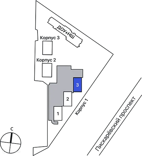 Планировка 1-комнатной квартиры 40.3 м² в ЖК Академик, г. Санкт-Петербург — фото 3
