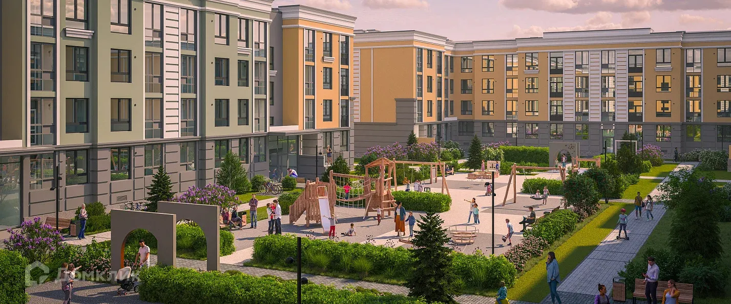 Планировка 2-комнатной квартиры 53.76 м² в ЖК Жилой квартал Дубровский, г. Санкт-Петербург — фото 2