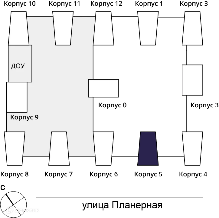Планировка студии квартиры 27.6 м² в ЖК "Тайм Сквер", г. Санкт-Петербург — фото 6