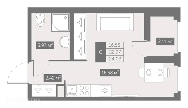 Квартира в ЖК UP-квартал Новый Московский