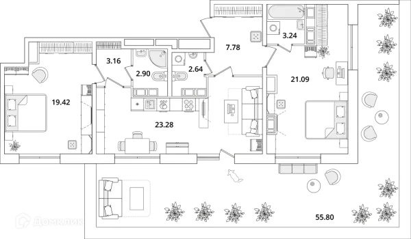 Квартира в ЖК БелАрт