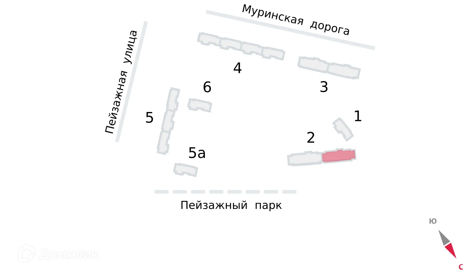 Планировка 2-комнатной квартиры 51.9 м² в ЖК Цветной город, г. Санкт-Петербург — фото 2