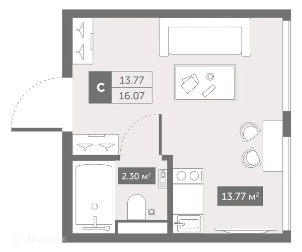 Квартира в ЖК Zoom Черная Речка