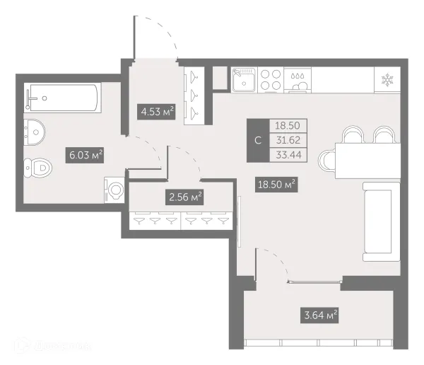 Квартира в ЖК UP-квартал Новый Московский