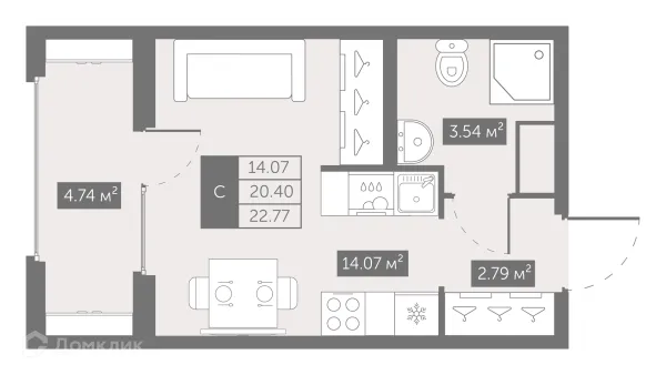 Квартира в ЖК UP-квартал Новый Московский