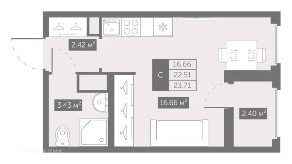 Квартира в ЖК UP-квартал Новый Московский