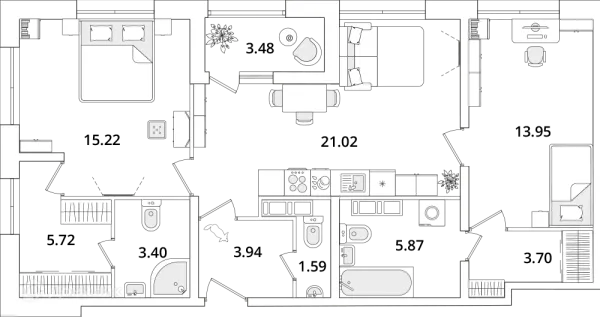 Квартира в ЖК БелАрт