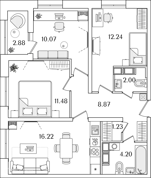 Квартира в ЖК БелАрт