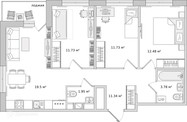 Квартира в ЖК "ЦДС Dreamline (Дримлайн)"