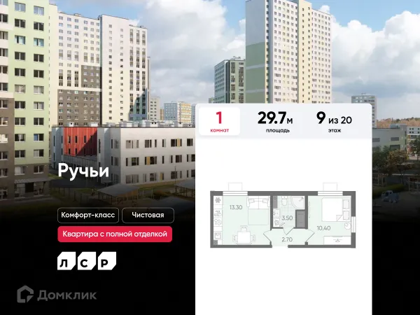 Квартира в ЖК Ручьи