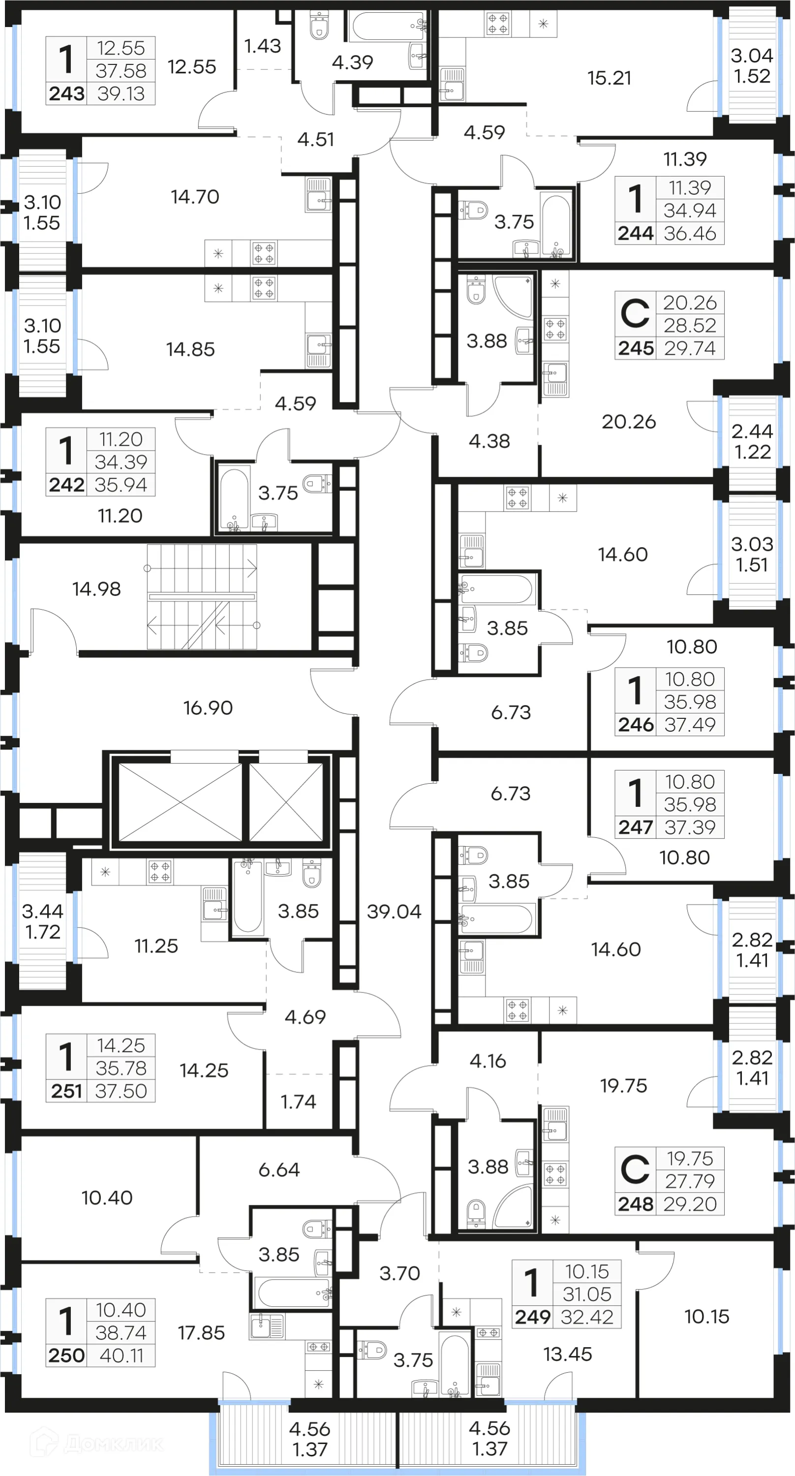 Планировка студии квартиры 29.2 м² в ЖК GloraX Парголово (Глоракс Парголово), г. Санкт-Петербург — фото 2