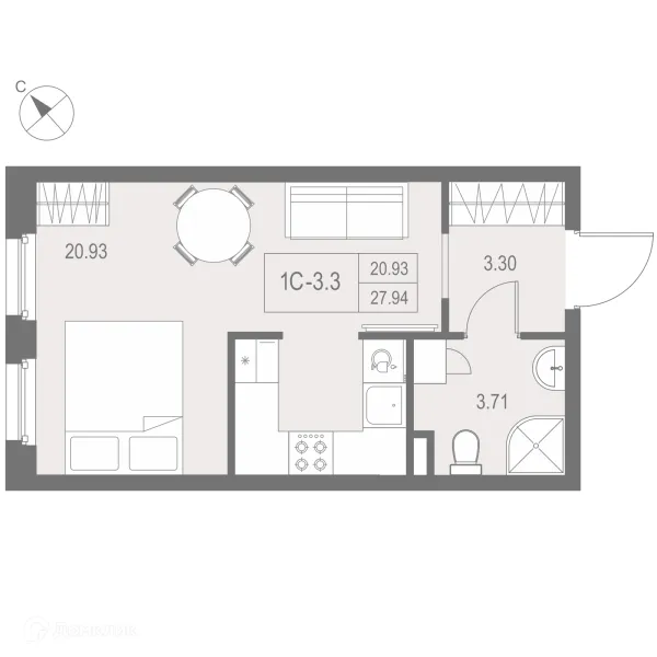 Квартира в ЖК "ZOOM на Неве"