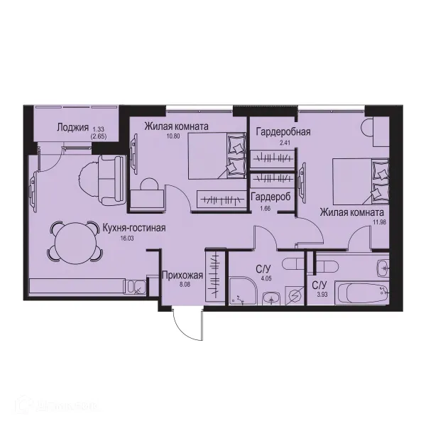 Квартира в ЖК ID Kudrovo II (Айди Кудрово II)