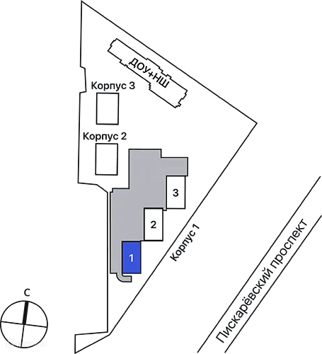 Планировка 3-комнатной квартиры 79.2 м² в ЖК Академик, г. Санкт-Петербург — фото 3