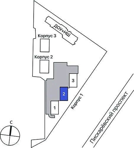 Планировка 1-комнатной квартиры 33.7 м² в ЖК Академик, г. Санкт-Петербург — фото 3