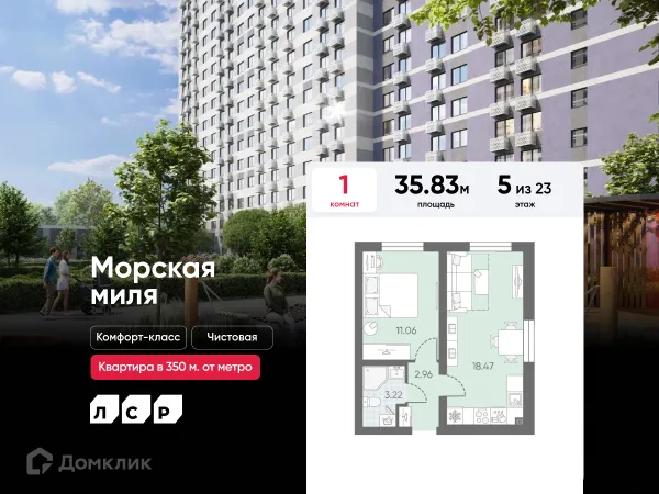 Квартира в ЖК Морская миля