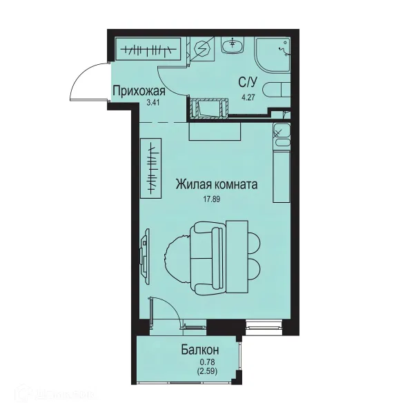 Квартира в ЖК ID Kudrovo II (Айди Кудрово II)