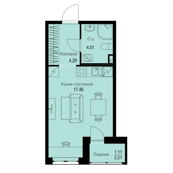 Квартира в ЖК ID Kudrovo II (Айди Кудрово II)