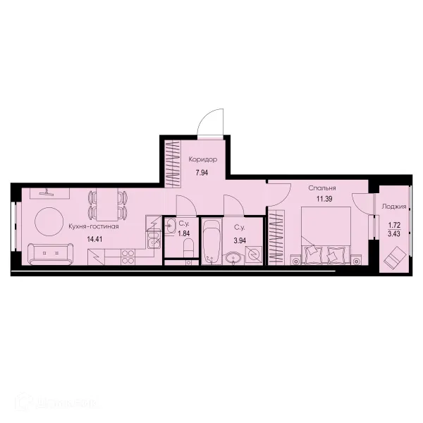 Квартира в ЖК ID Kudrovo II (Айди Кудрово II)