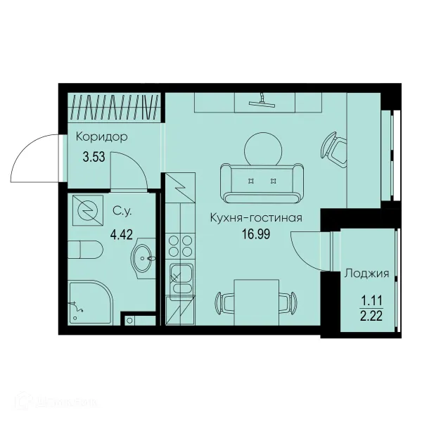 Квартира в ЖК ID Kudrovo II (Айди Кудрово II)