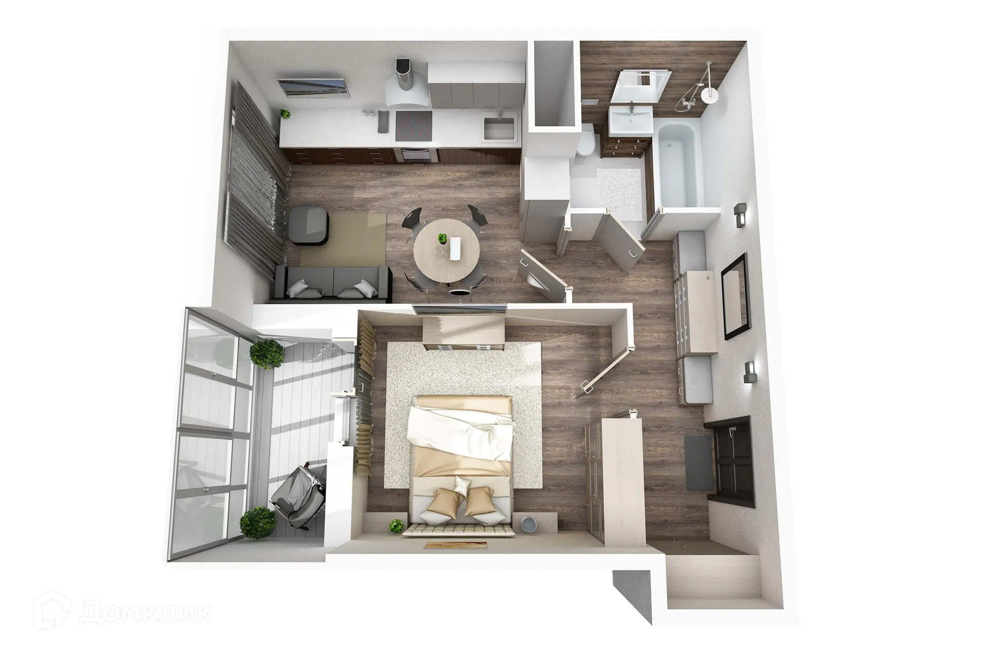 Планировка 1-комнатной квартиры 37.74 м² в ЖК Новикола, г. Санкт-Петербург — фото 2