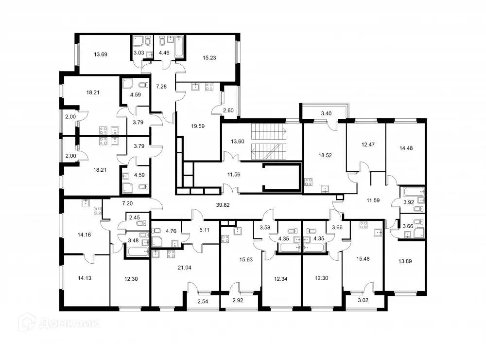 Планировка студии квартиры 27.59 м² в ЖК Квартал Заречье, г. Санкт-Петербург — фото 2