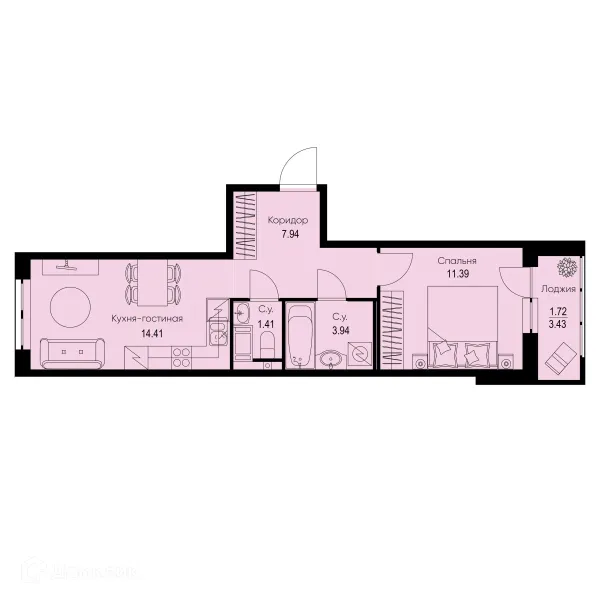 Квартира в ЖК ID Kudrovo II (Айди Кудрово II)