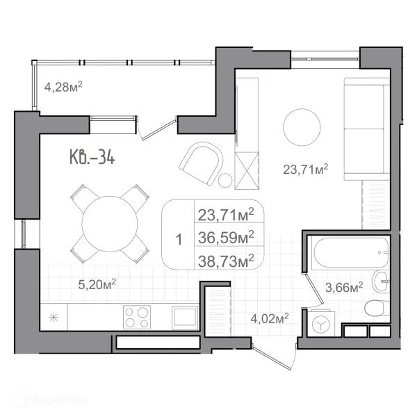 Квартира в ЖК ФАКУЛЬТЕТ