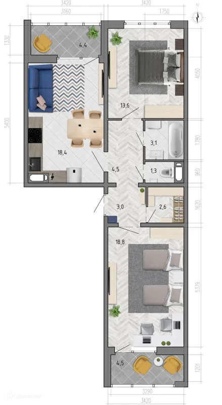 Квартира в ЖК "Боровое"