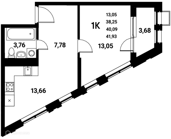 1 комн. в ЖК Z-town (Зет-таун)