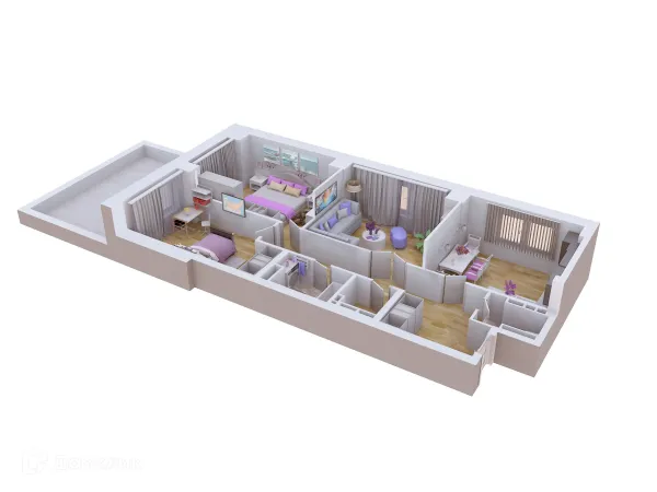 3 комн. в ЖК Художники