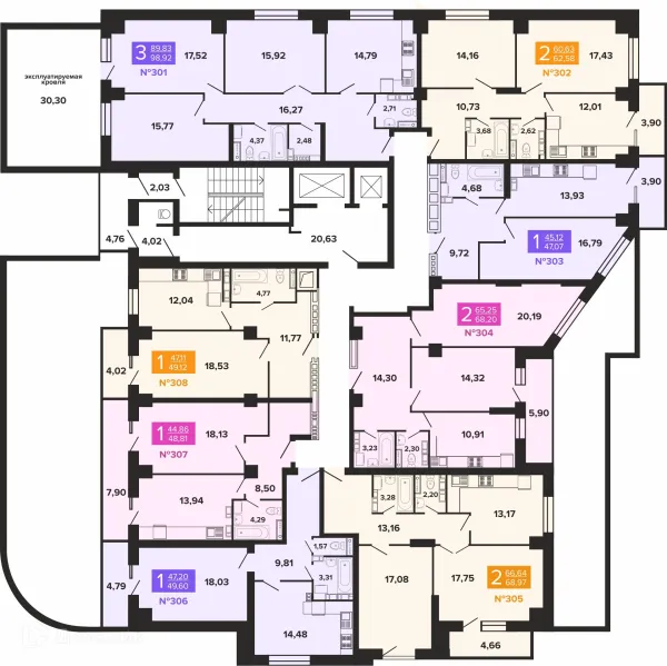 3 комн. в ЖК Художники