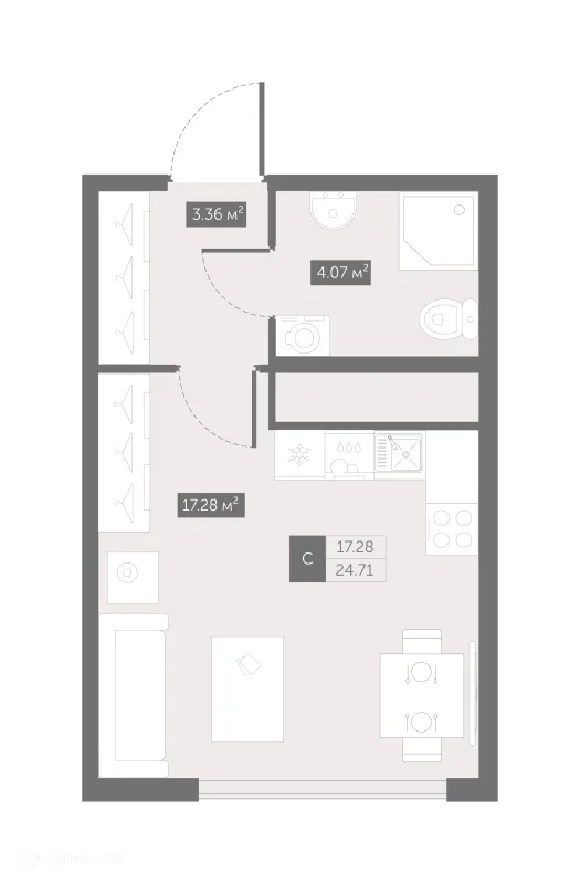 Квартира в ЖК UP-квартал Новый Московский