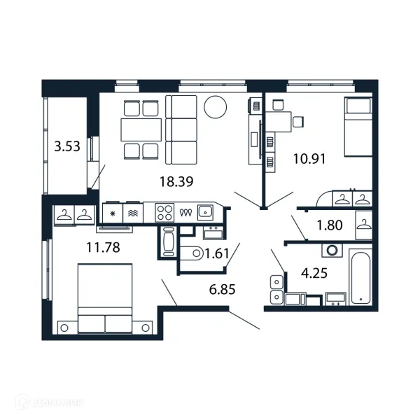 Квартира в ЖК "Полис Приморский 2"