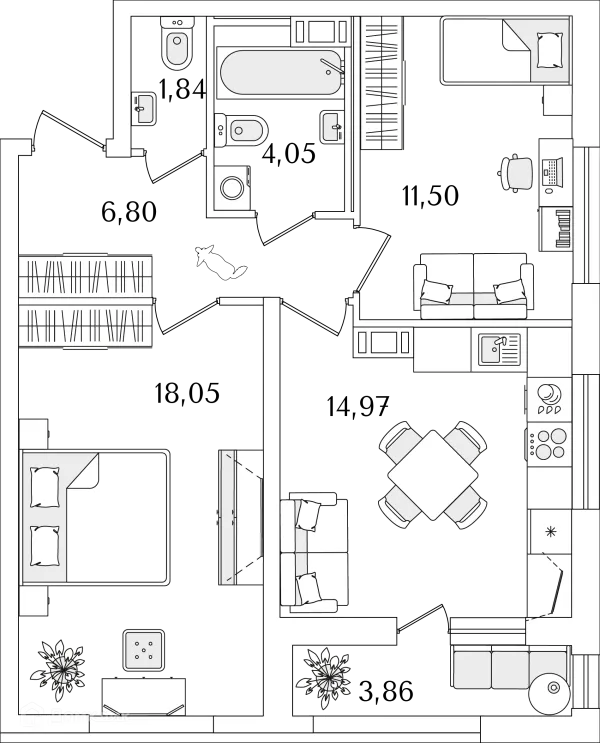 Квартира в ЖК Лайнеръ