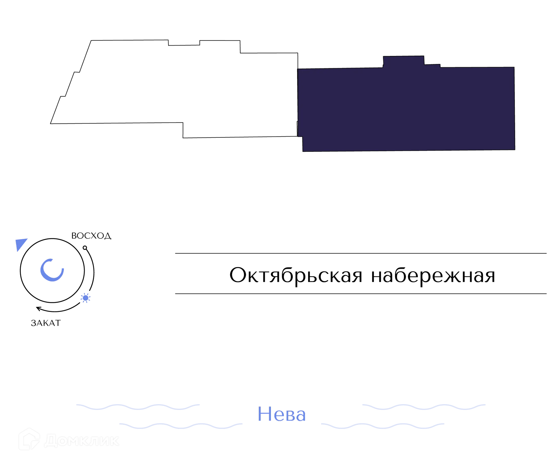 Планировка 2-комнатной квартиры 59.2 м² в ЖК Лайнеръ, г. Санкт-Петербург — фото 3