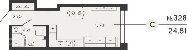 Квартира в ЖК Bashni Element (Башни Элемент)