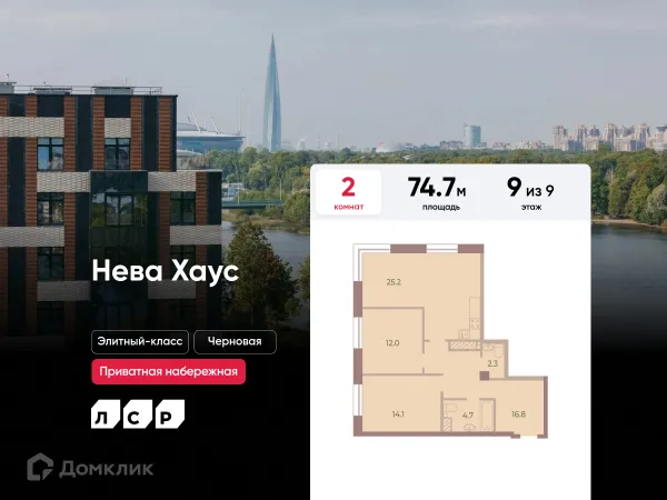 Квартира в ЖК "NEVA HAUS (НЕВА ХАУС)"