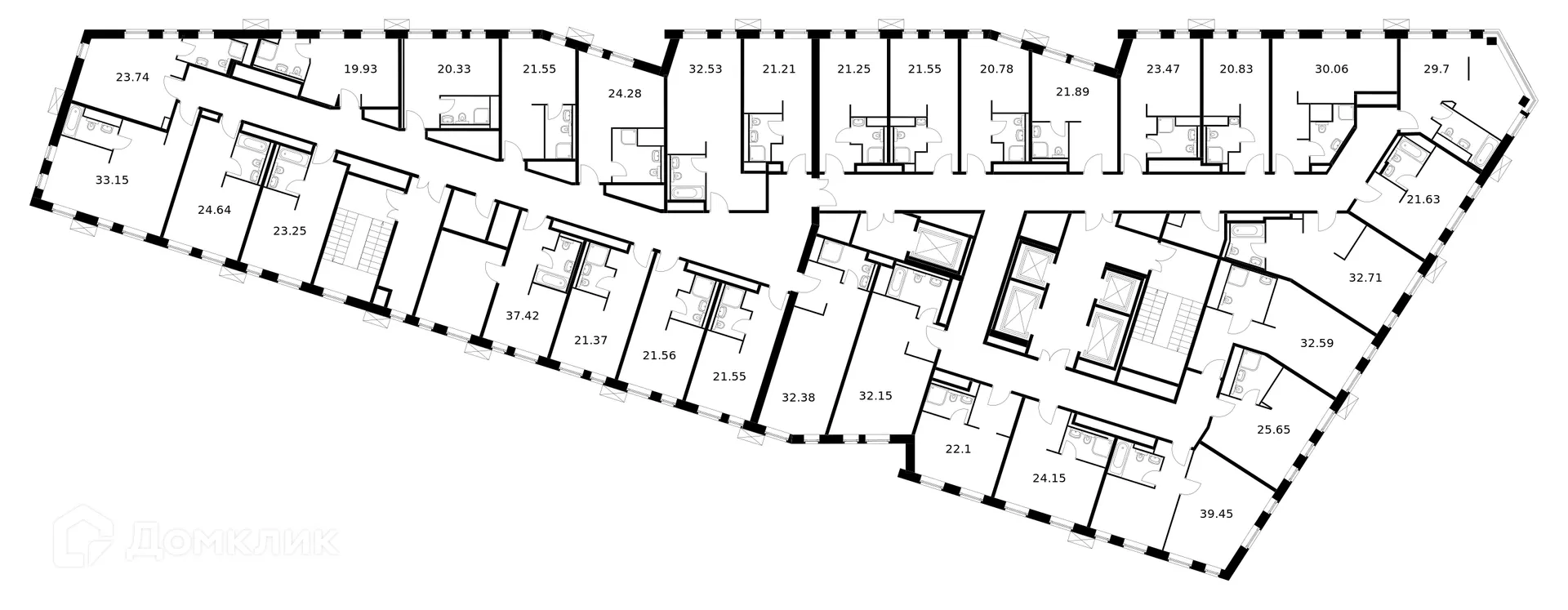 Планировка студии квартиры 23.74 м² в ЖК Вольта, г. Санкт-Петербург — фото 2