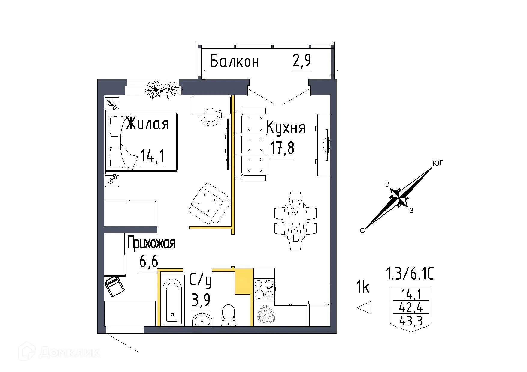 Фото квартиры в ЖК "Зелёная горка"