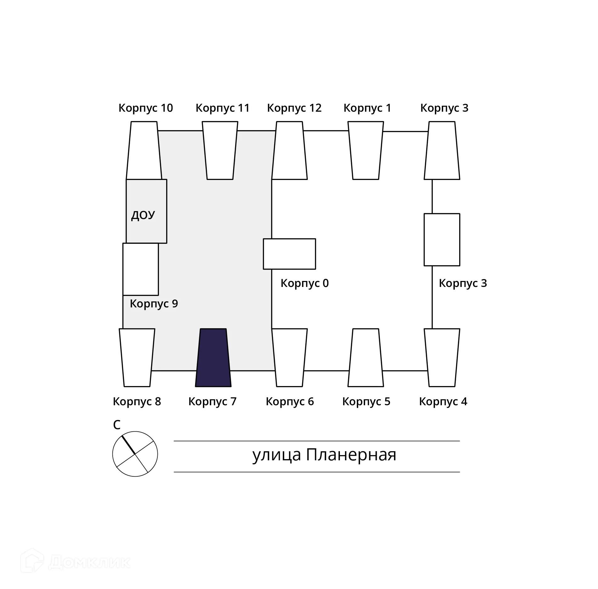 Планировка 3-комнатной квартиры 68.6 м² в ЖК "Тайм Сквер", г. Санкт-Петербург — фото 6
