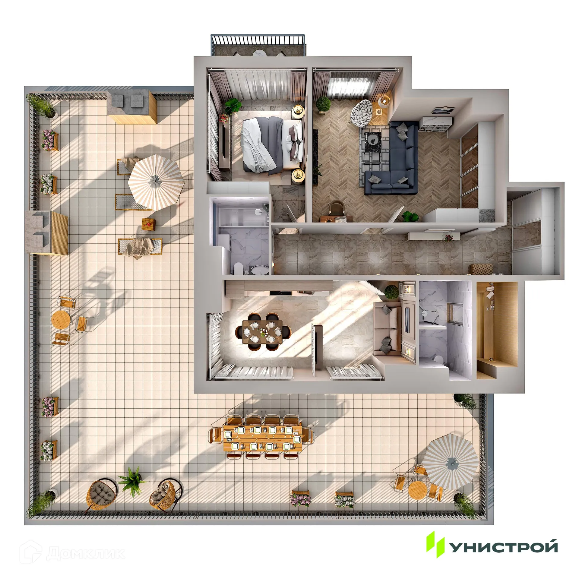 Планировка 2-комнатной квартиры 144.7 м² в ЖК UPOINT, г. Санкт-Петербург — фото 2