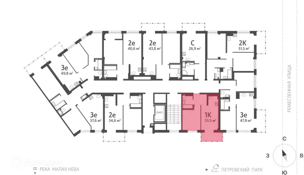 1 комн. в ЖК "Neva Residence (Нева Резиденс)"
